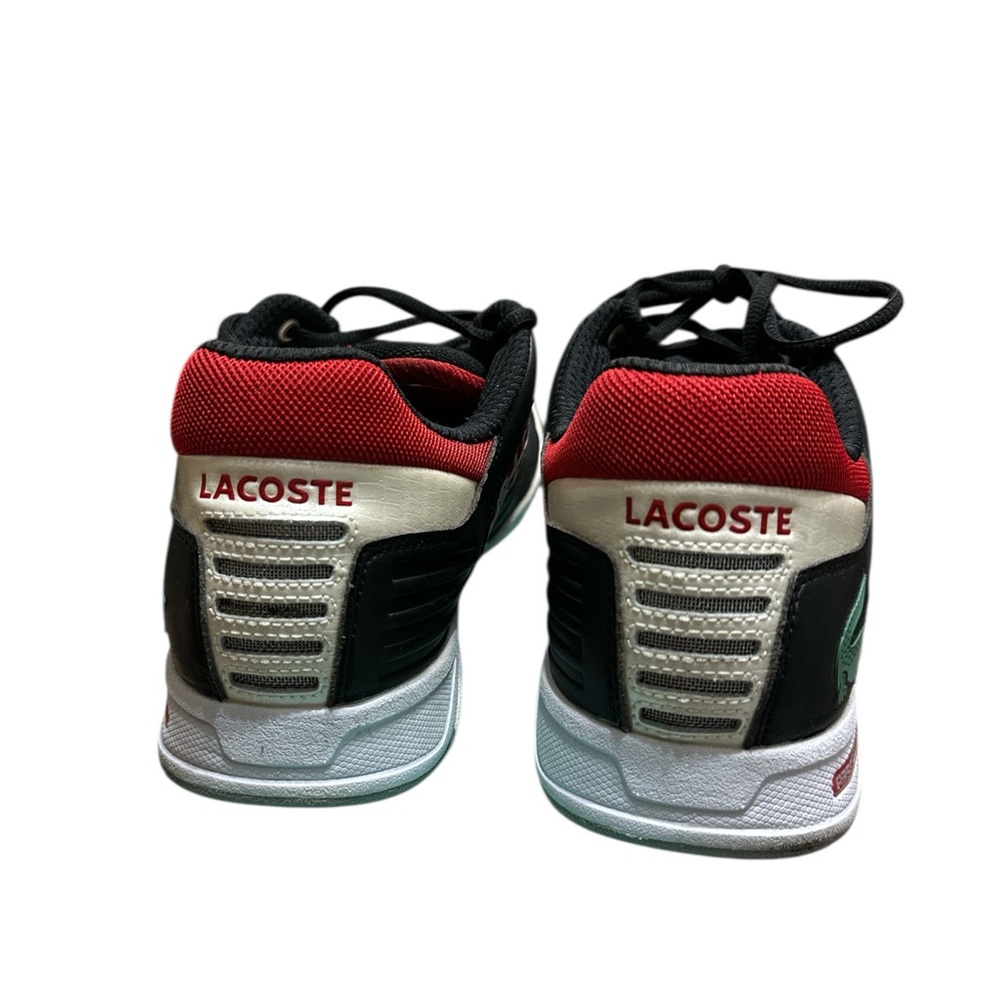 193. Lacoste Black And Red Sneakers Sporty Design View 6